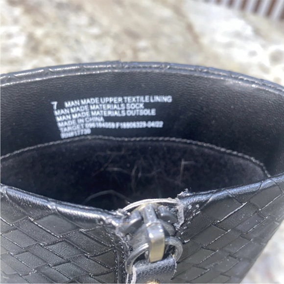 Universal Thread Women's Arden Mid Shaft Ankle Zipper Boots Black Size 7 - Picture 11 of 13